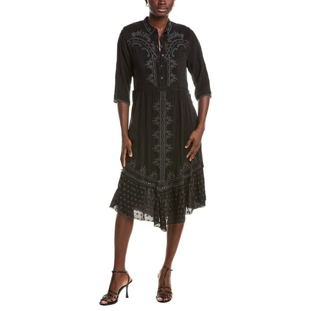 Johnny Was Womens Western Vipiana Dress, Black
